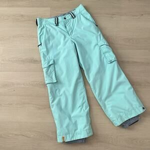 Bonfire Burly Snowboarding Pants Teal Size Youth Large EUC
